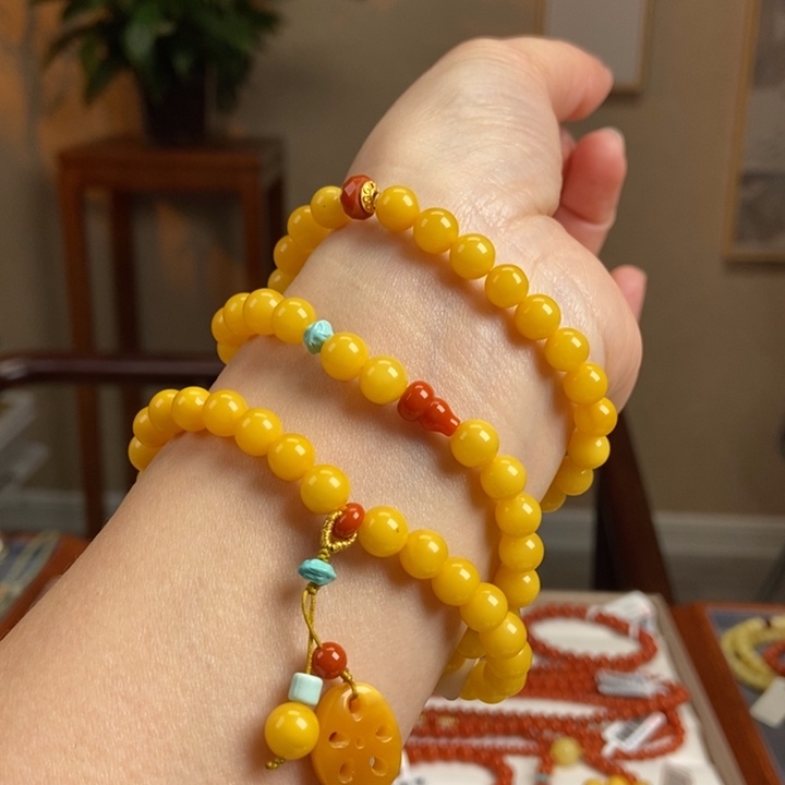 琥珀手链未镶嵌蜜蜡手串7