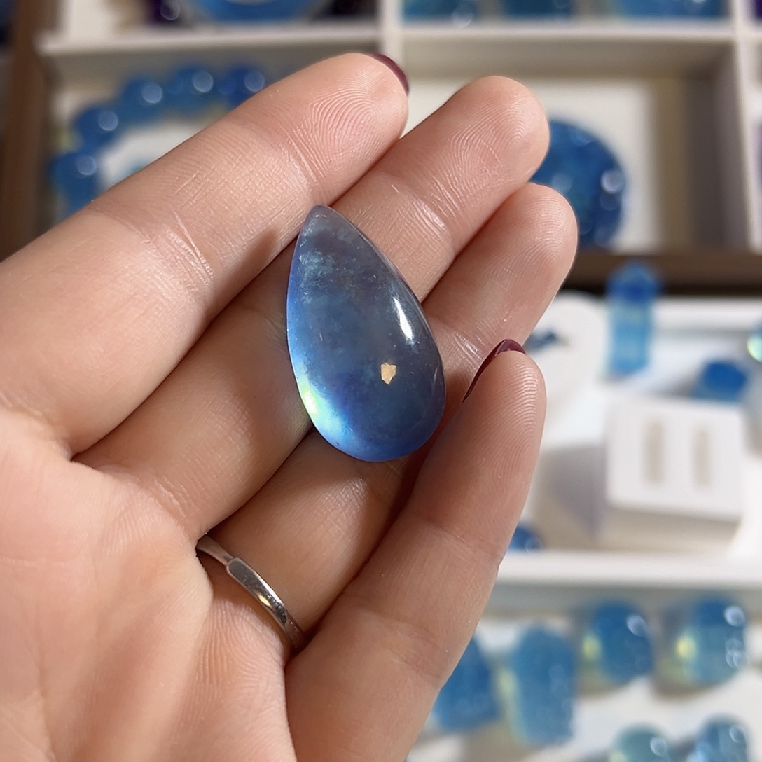 灵***子海蓝水滴吊坠直播间专拍