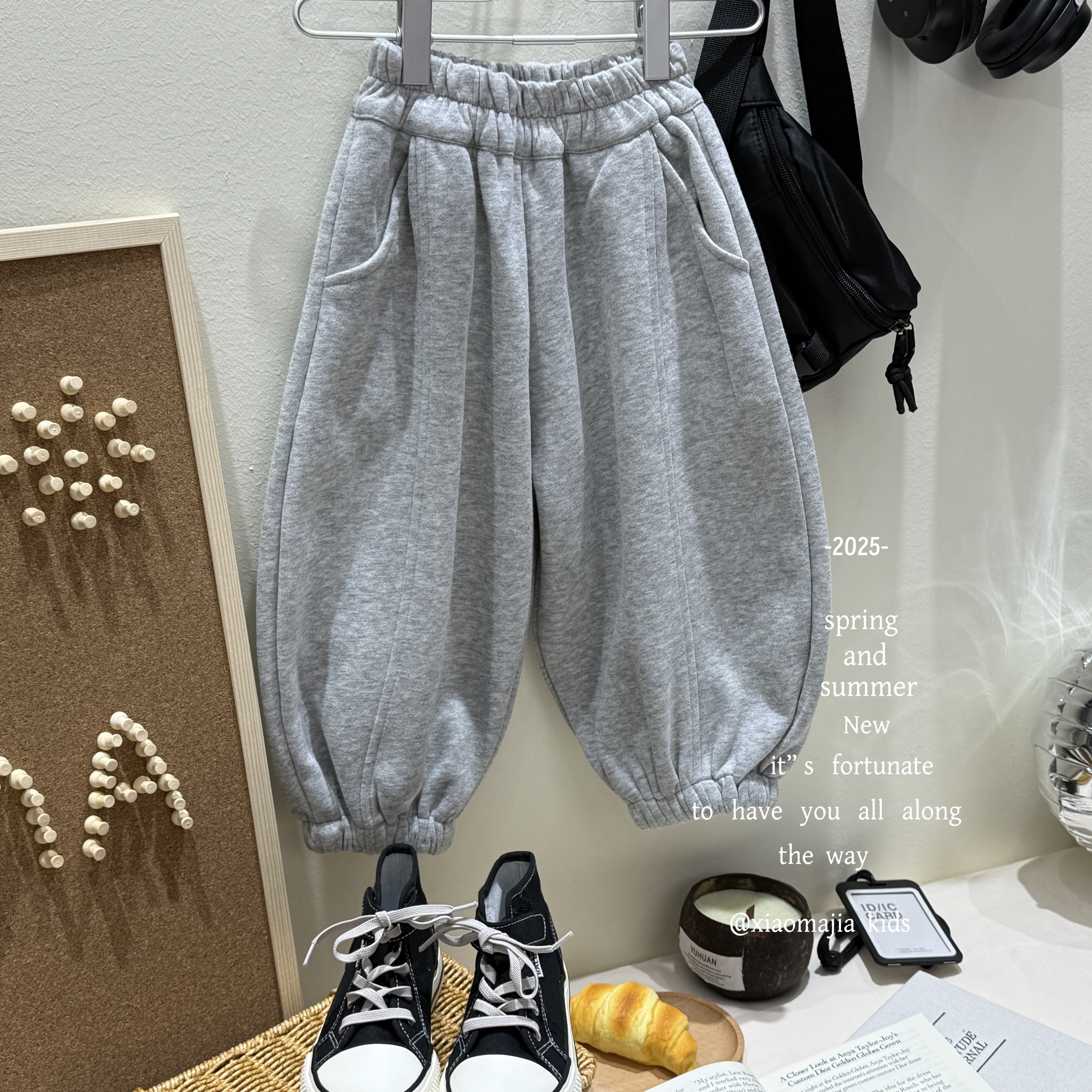 儿童春季新款运动裤休闲裤卫裤D-5076韩版宽松束脚休闲裤