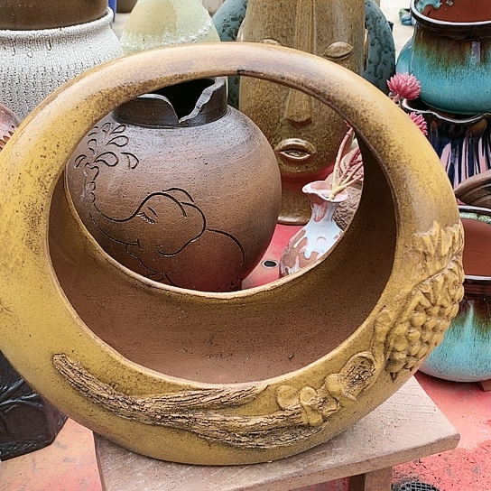 【闪购商品】紫砂花盆33.31花盆花盆