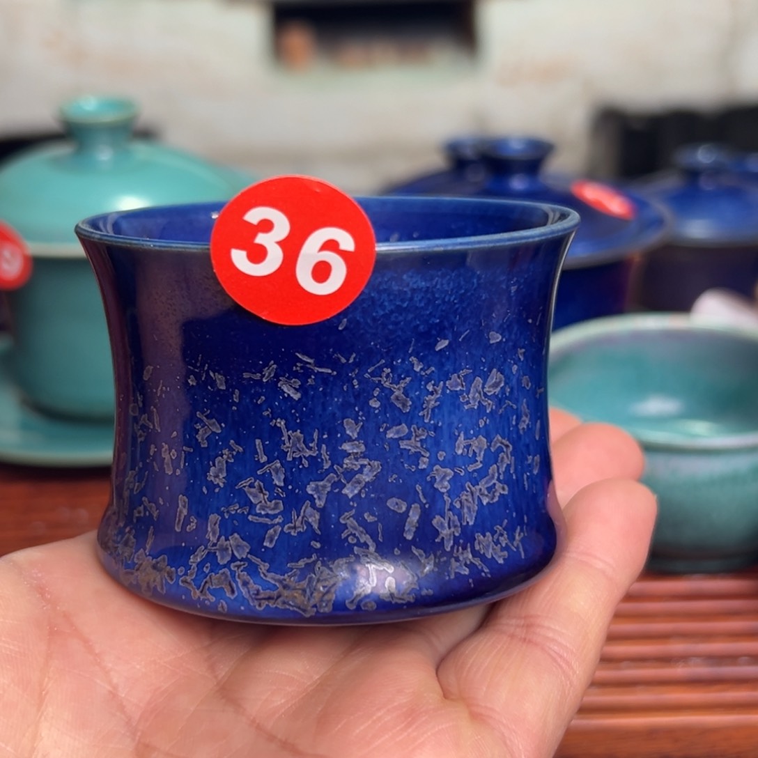 手工制作钧窑茶器