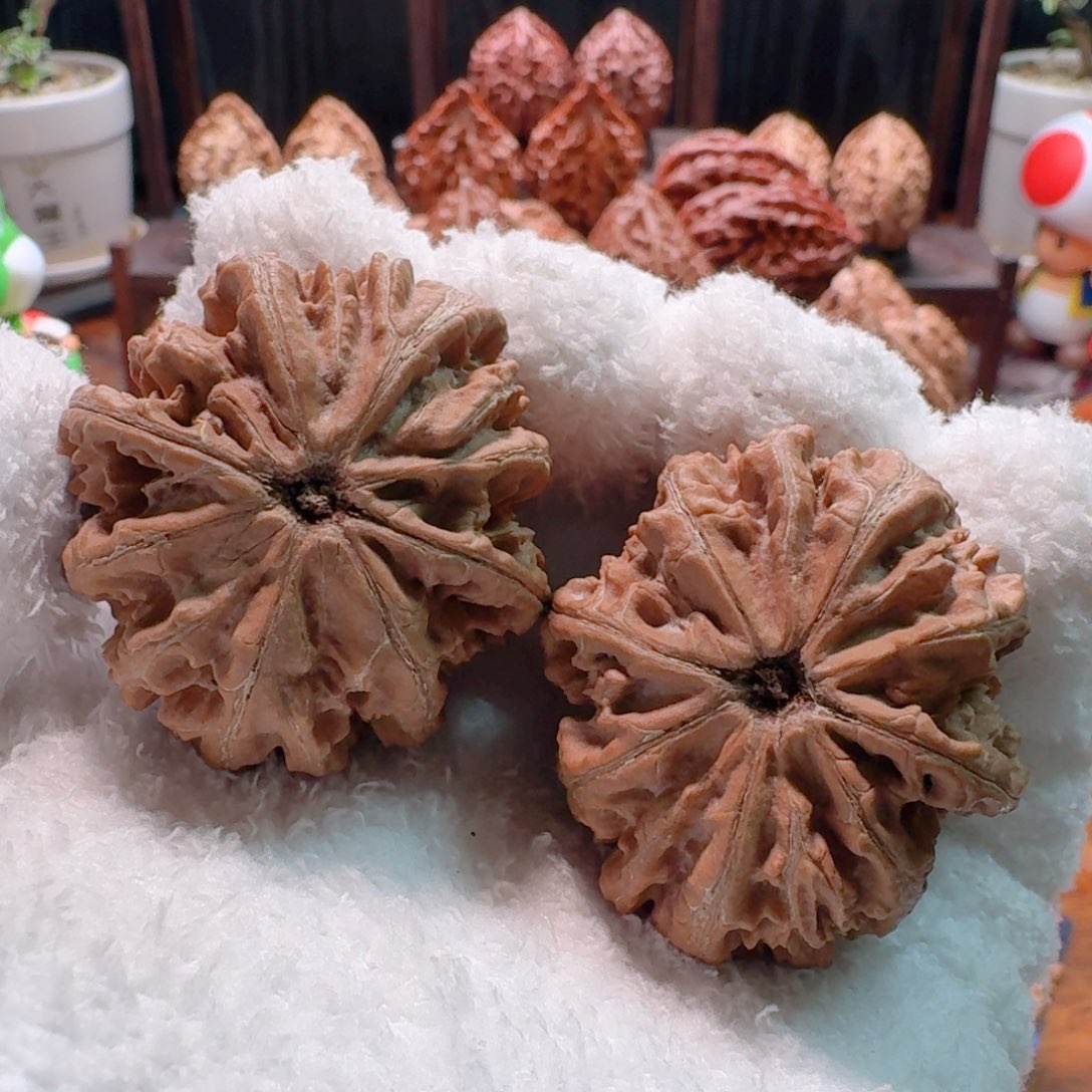 文玩核桃吊坠菊花底