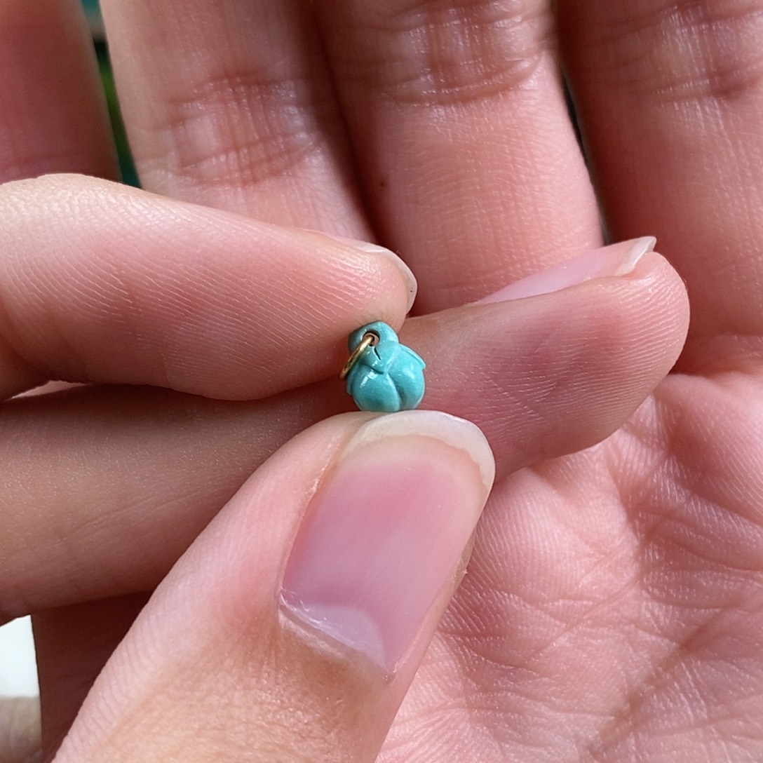 绿松石珠宝奇石18K金镶嵌