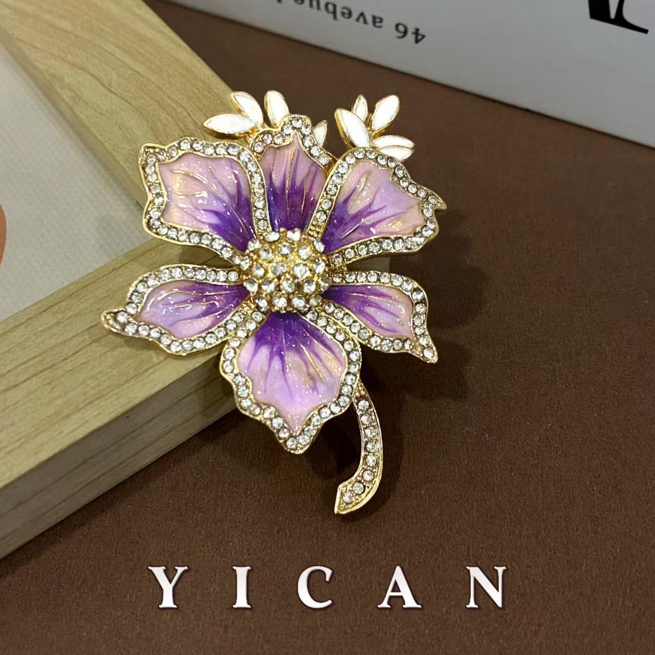 合金胸针 【紫色花瓣】精致优雅高档春夏时尚胸针4120