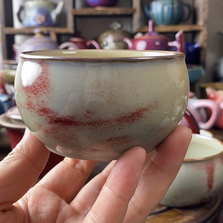 中国神后钧瓷茶具处理
