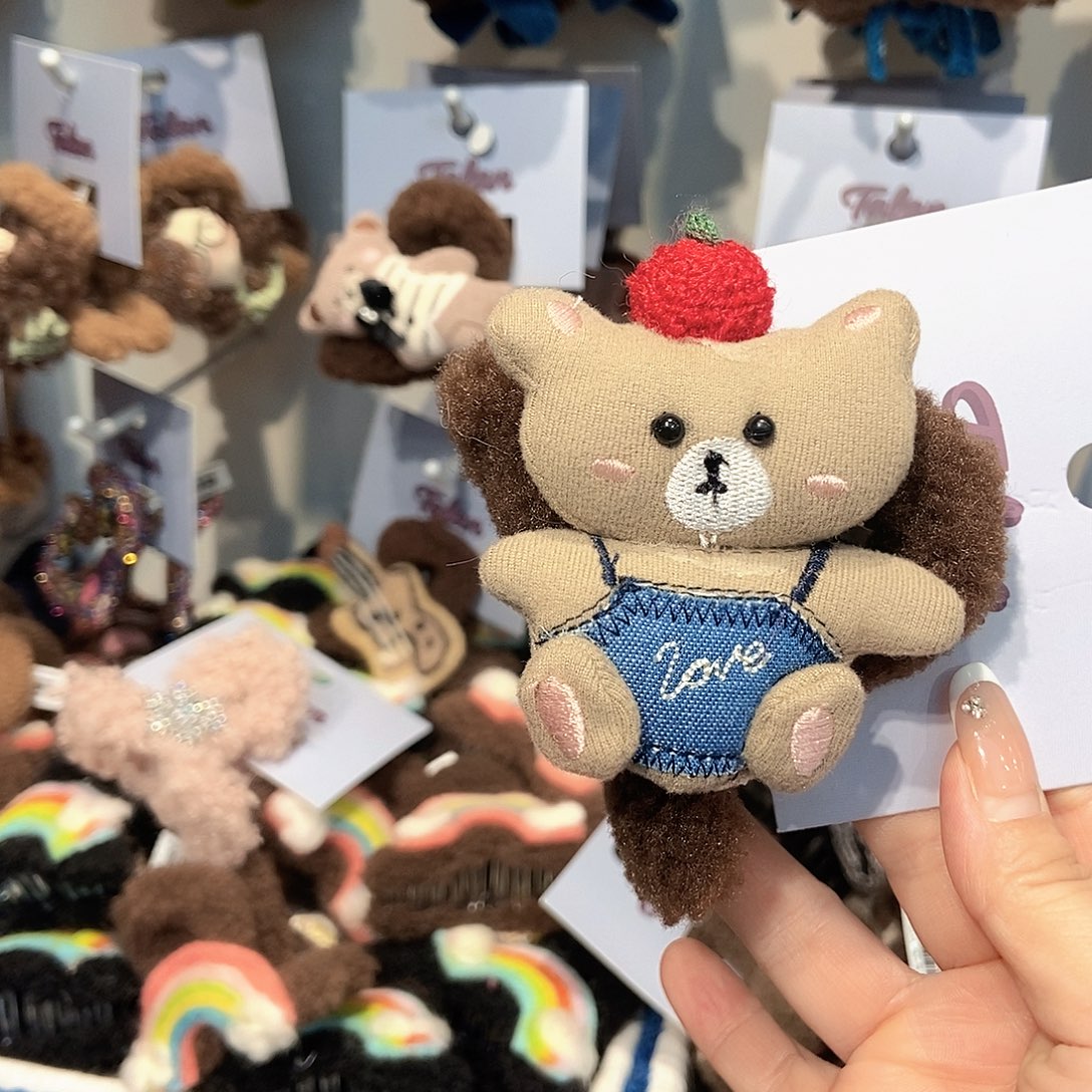 布艺铁合金半抓可爱抓夹