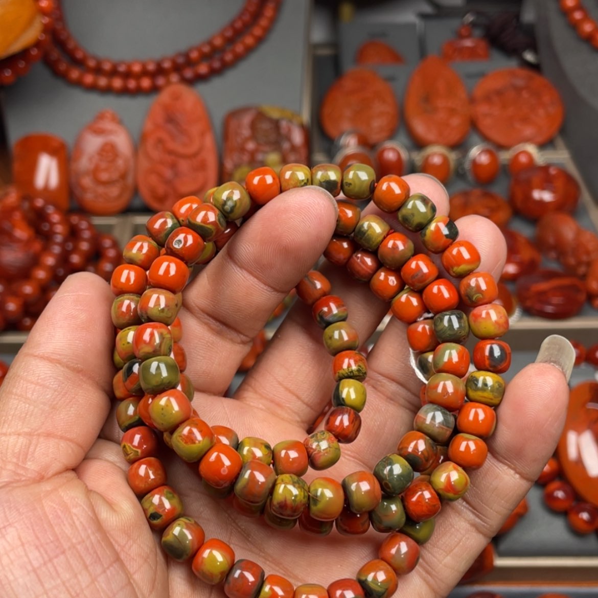 【闪购商品】南红玛瑙珠宝奇石未镶嵌多圈7