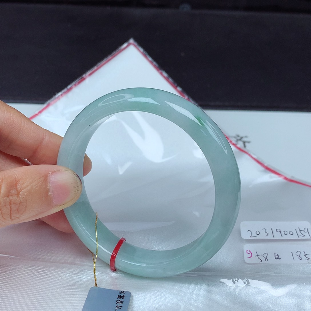 翡翠手镯未镶嵌58圈00159