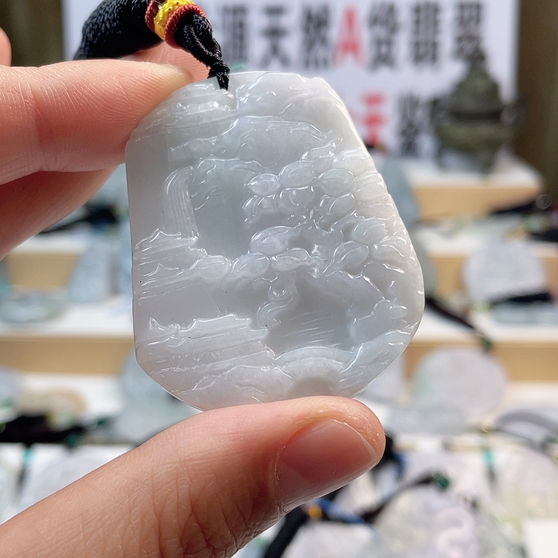 翡翠颈饰未镶嵌0374挂件