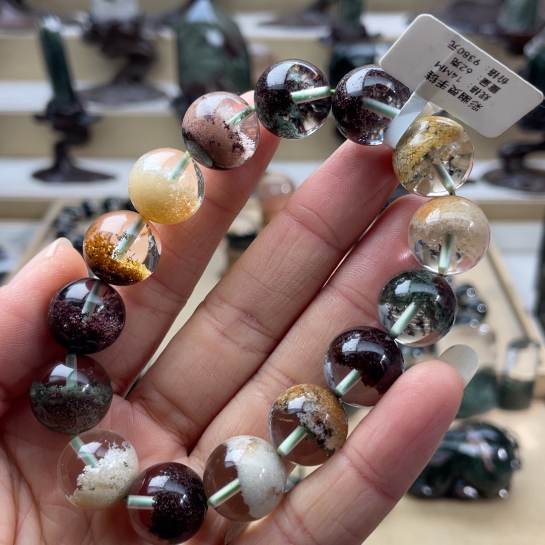 手链水晶未镶嵌四季幽灵聚宝盆手串