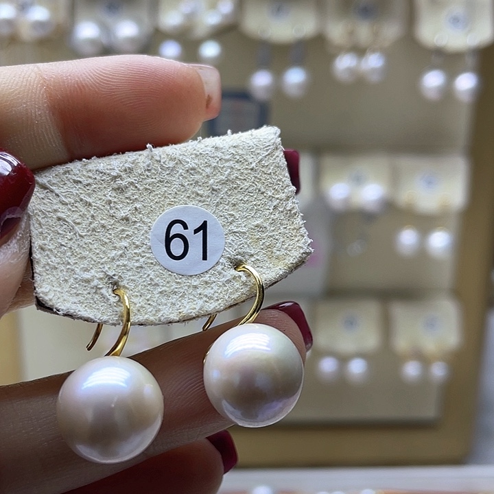 淡水珍珠耳饰银S925镶嵌