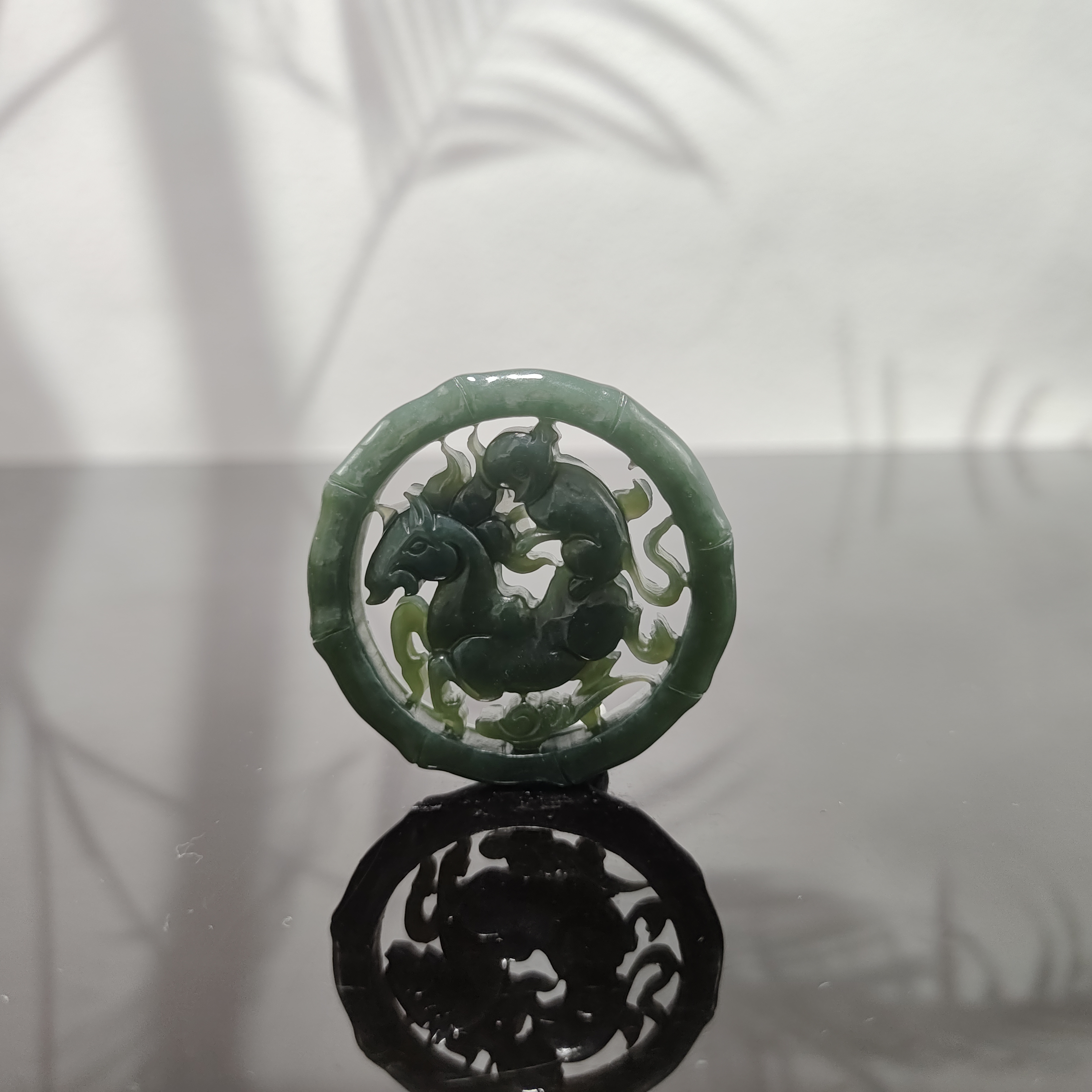 Q和田玉马上封侯吊坠0350