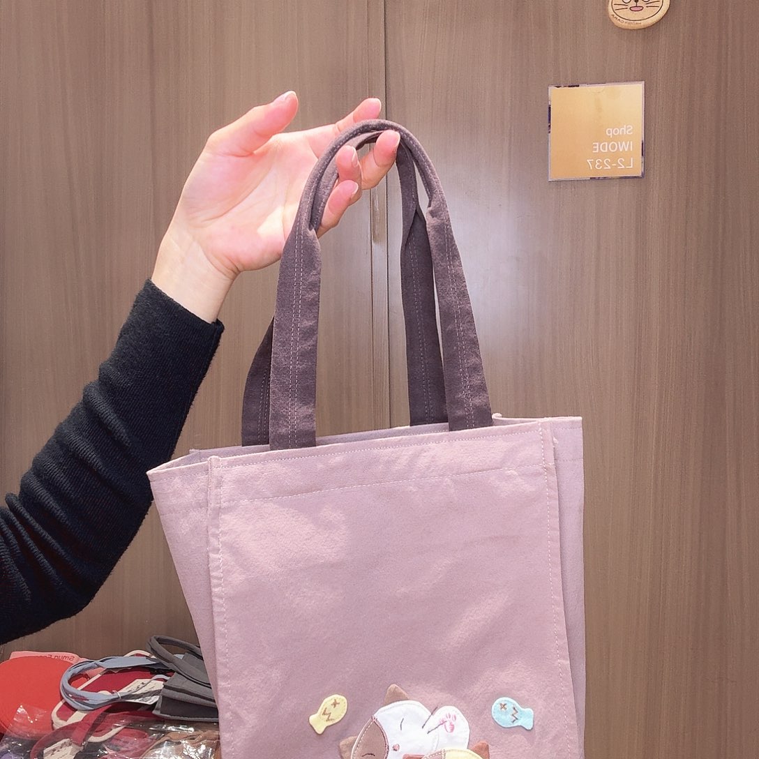 猪剖层皮革猫咪手拎便当包