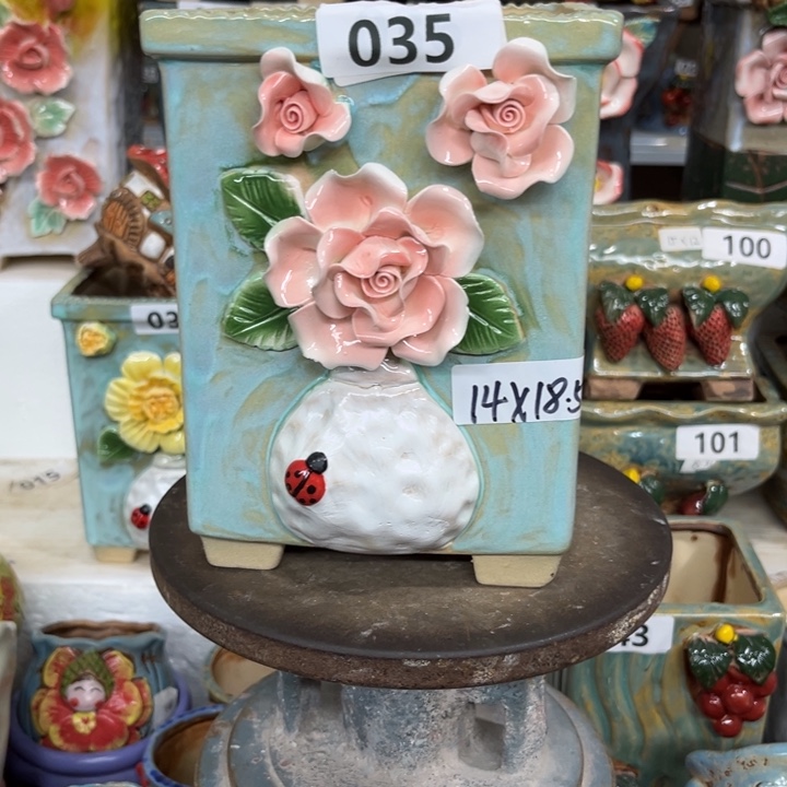 紫砂花盆粗陶材质多肉花盆