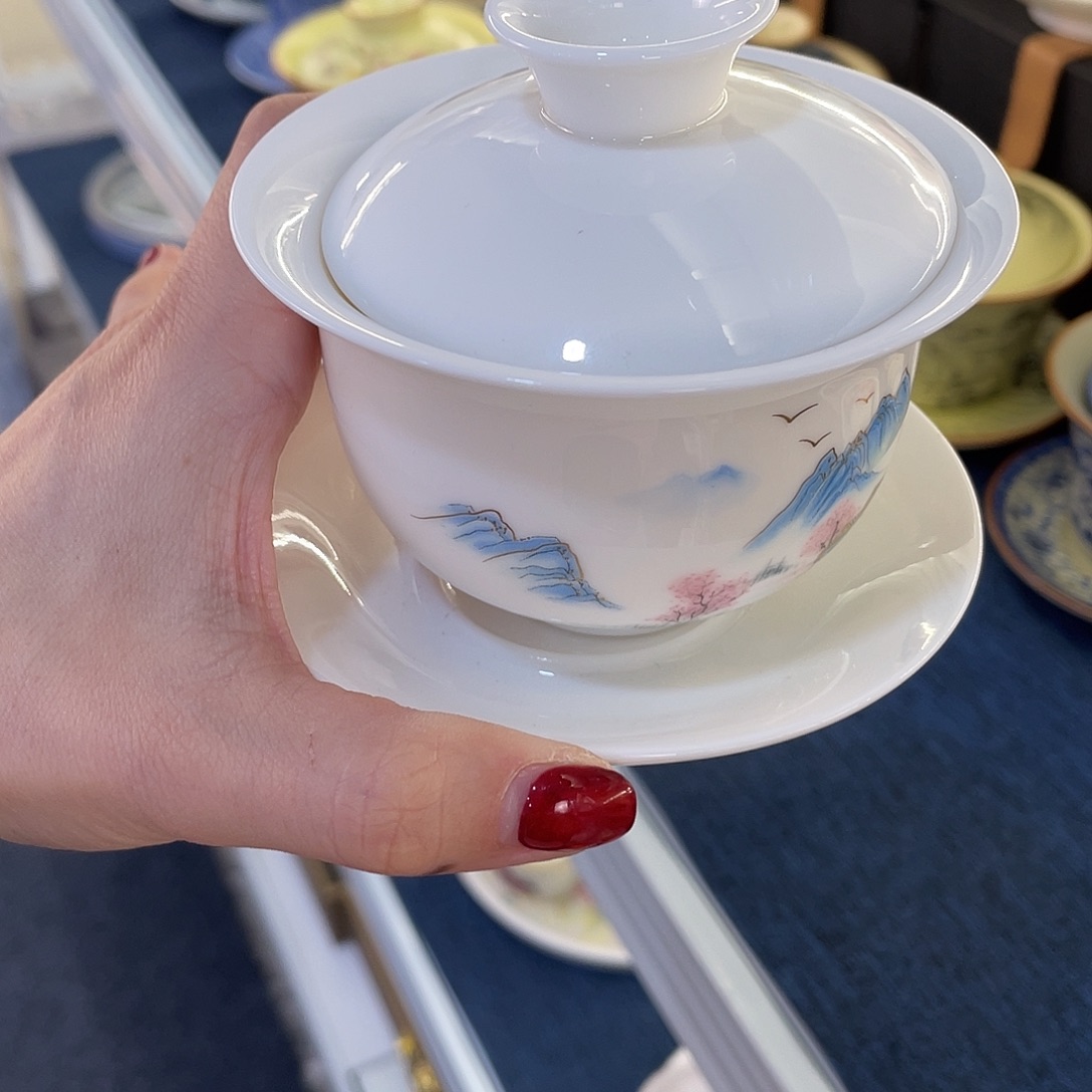 陶景德陶瓷盖碗茶具