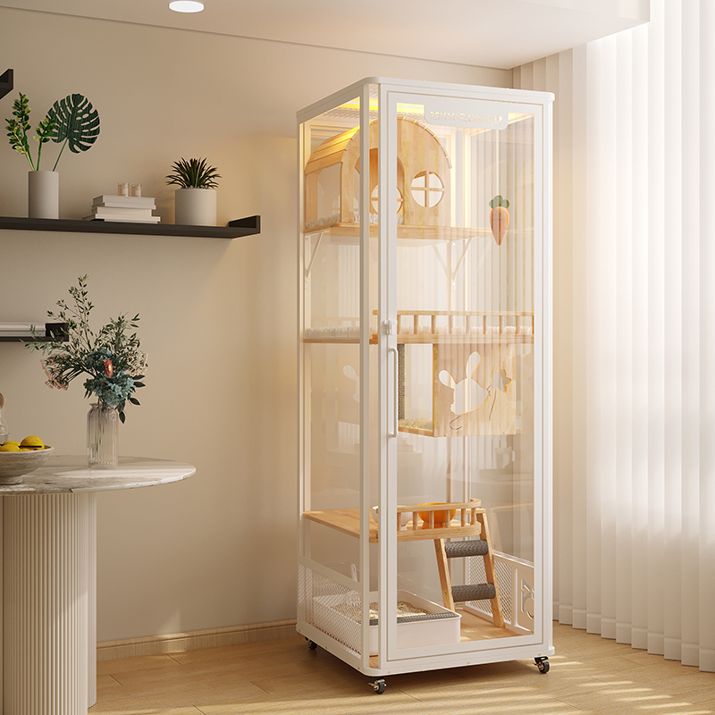 MIAOZAN/喵赞摘星款猫笼别墅实木豪华大空间全景猫屋家用宠物店柜