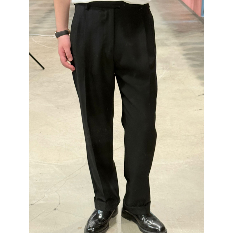 （风尚）LA CALIFFA 7700版“520克 100%精纺羊毛”性感总裁 阔腿西裤