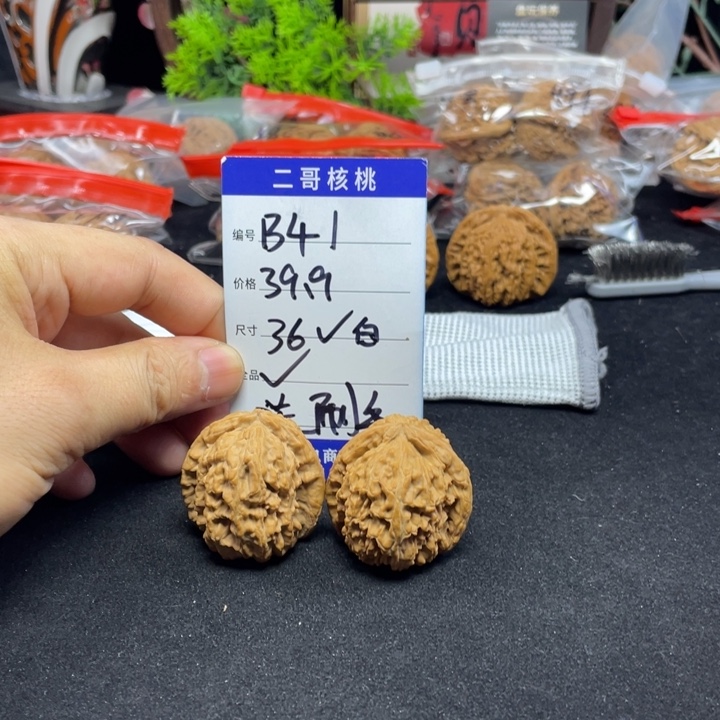 文玩核桃把件白狮子