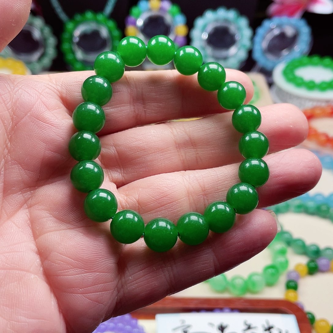 翡翠未镶嵌颈饰卡10翡翠珠链男女款20