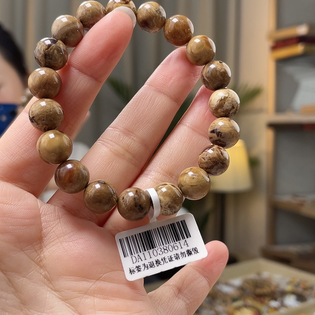 琥珀裸石未镶嵌蜜蜡手串