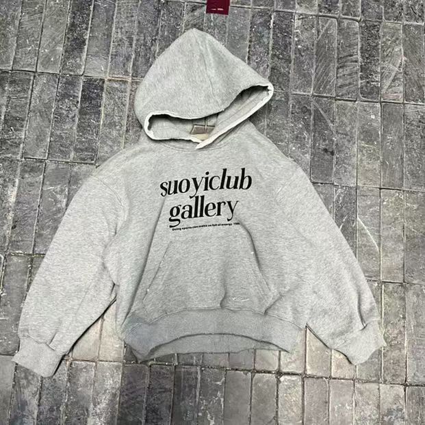 时尚休闲连帽宽松印花套头百搭潮流儿童长袖运动加绒韩版带帽春秋