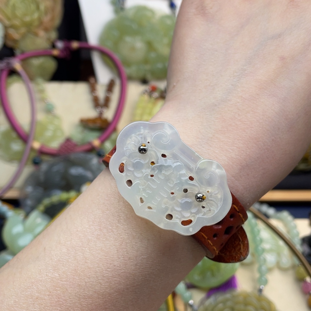 蛇纹石玉手链未镶嵌