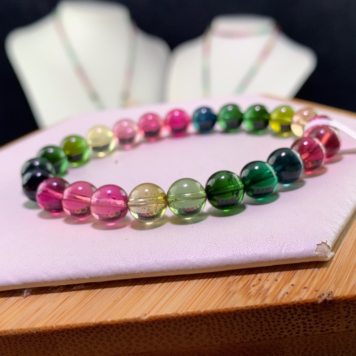 双色碧玺手链未镶嵌