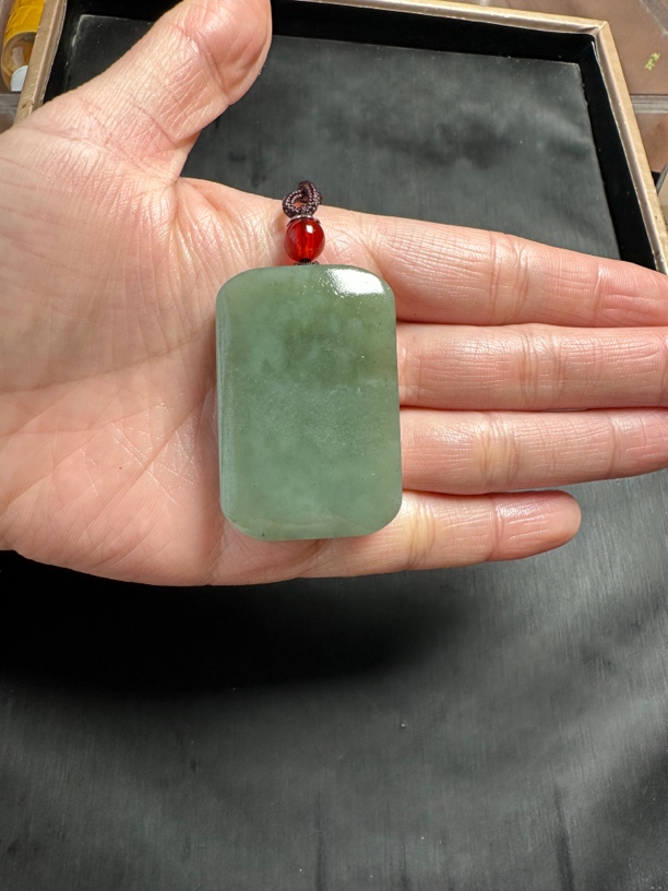 和田玉青黄口面包无事牌