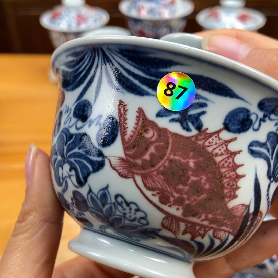 手绘现代茶具非古董