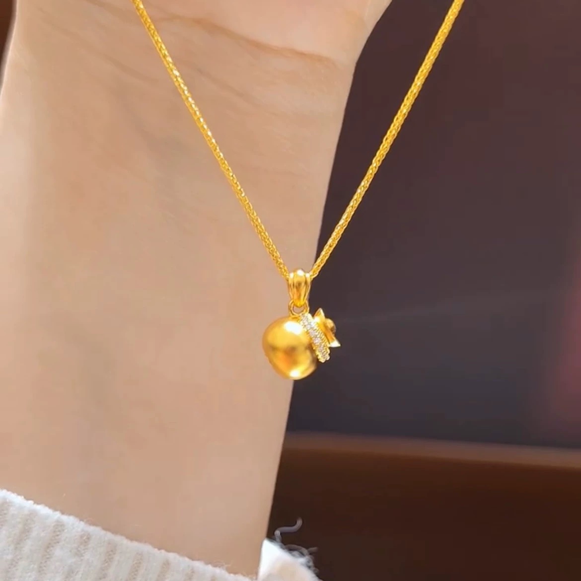 合金吊坠 12179点钻元宝福袋吊坠Rd(不带链子)