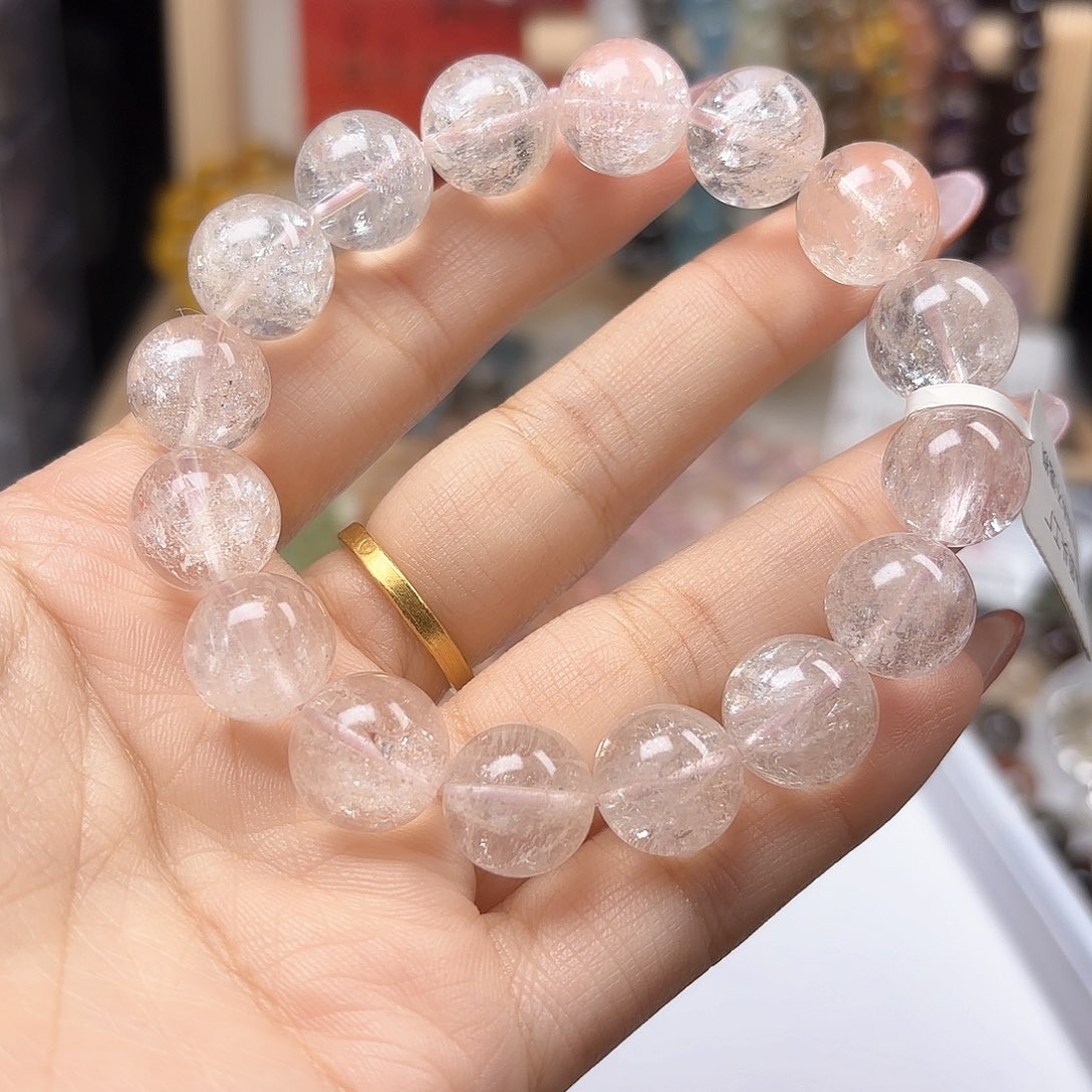 水晶手链未镶嵌粉阿塞13