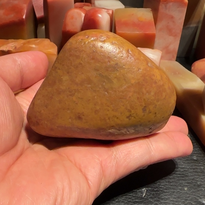 老挝石田黄原石，