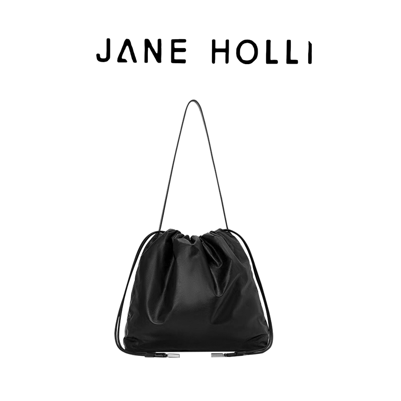 【JANE HOLLI】小牛皮  抽绳式单肩包