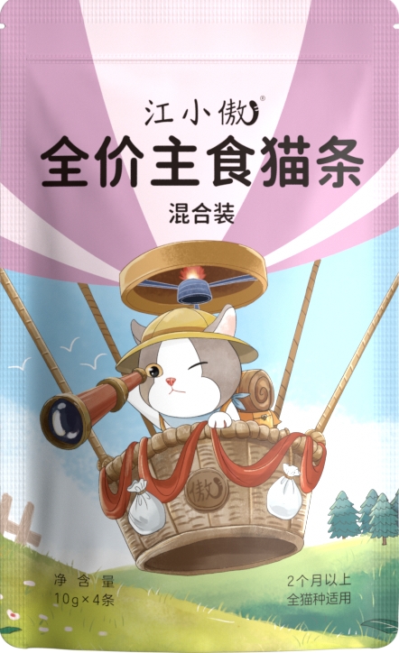 江小傲主食猫条混合口味四支装