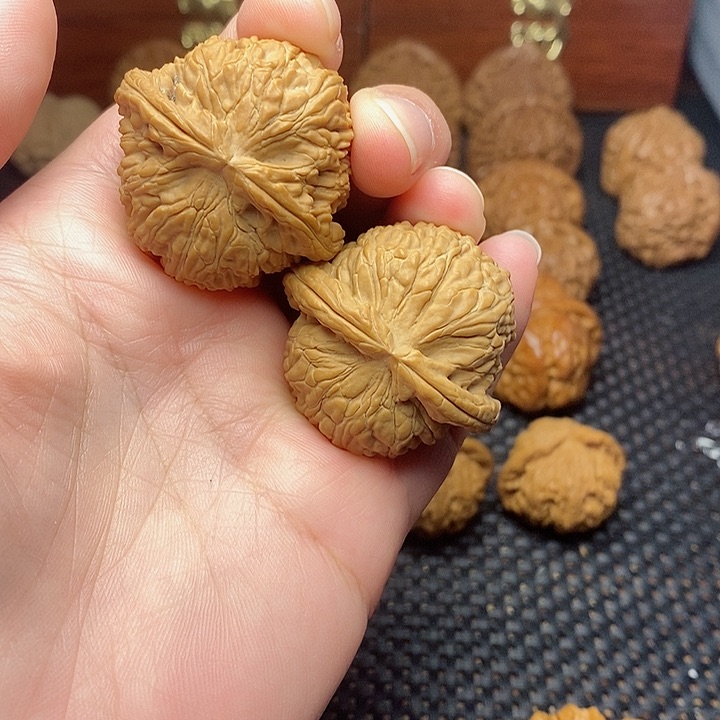 文玩核桃把件40白狮子