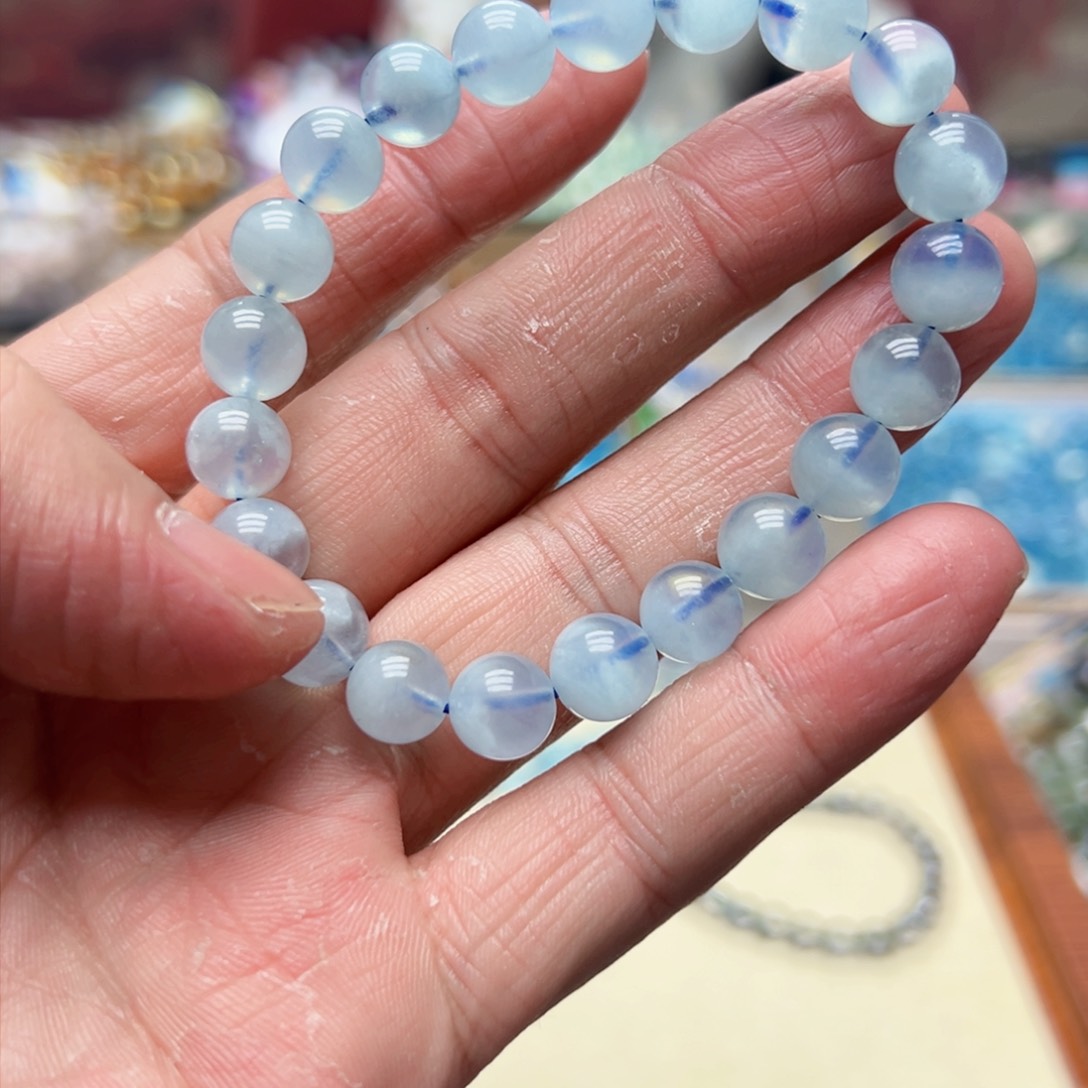 未镶嵌手链和田玉蓝天白云