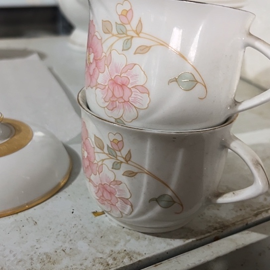 盘杯两个陶瓷陶瓷陶瓷