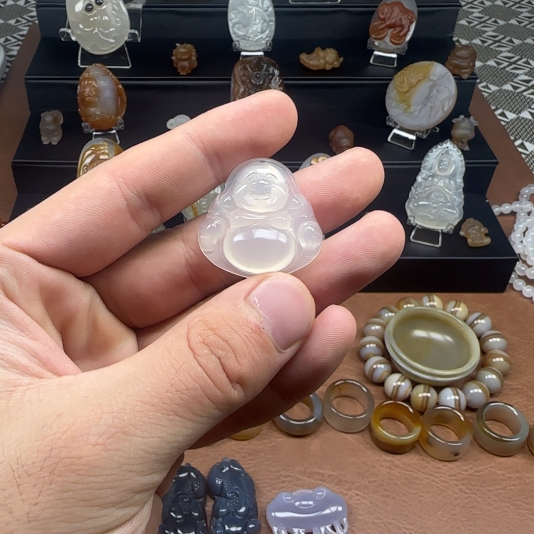 玛瑙/玉髓未镶嵌吊坠(不含链)