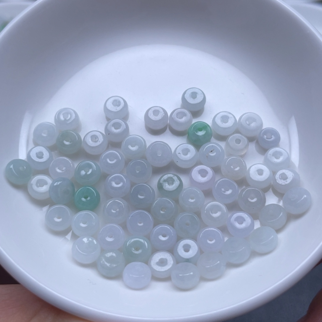 翡翠未镶嵌颈饰算盘珠卡6