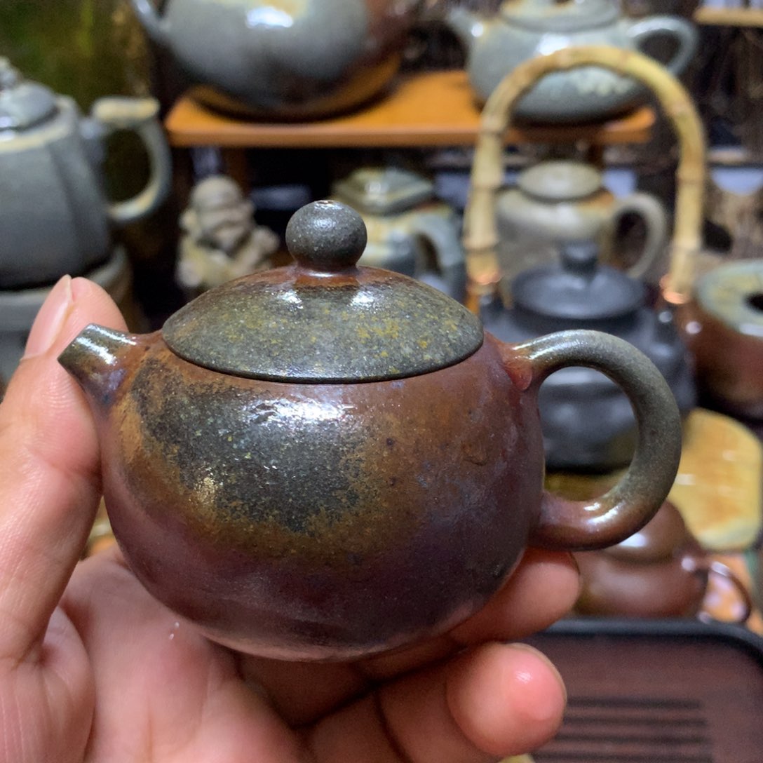 茶壶紫砂纯自然高温裸柴烧