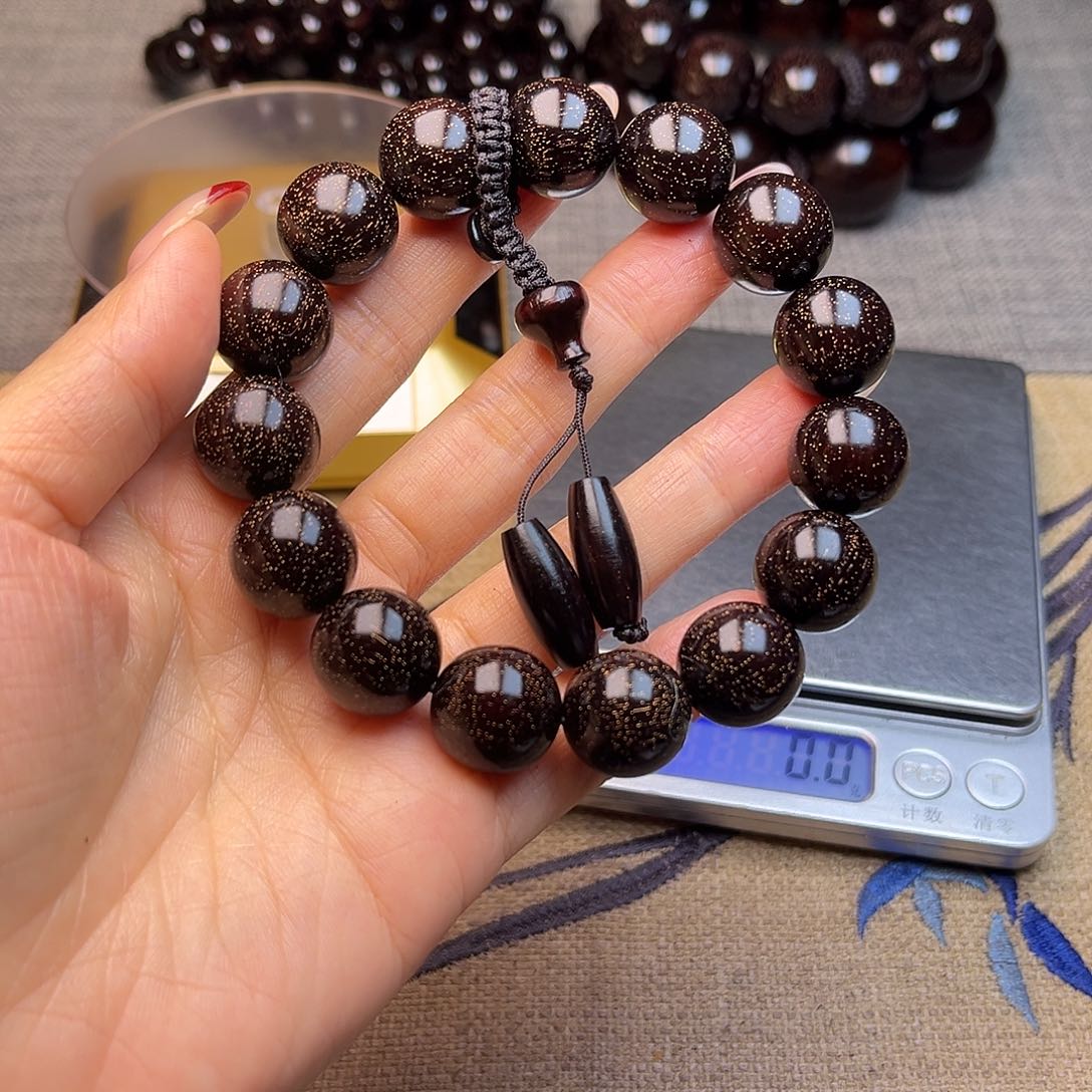 檀香紫檀（小叶紫檀）孙*界1.5 15颗爆星