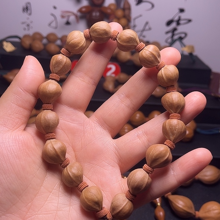 绿***意橄榄核手串橄榄核13.14