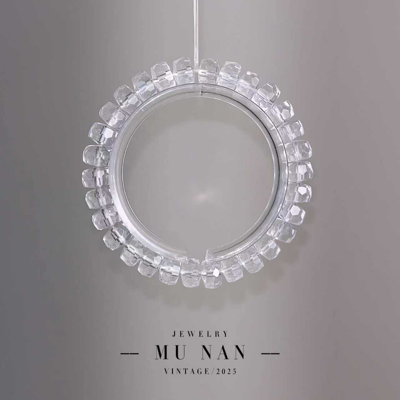 天然水晶天然钻切面白水晶手串（多样性发其一）