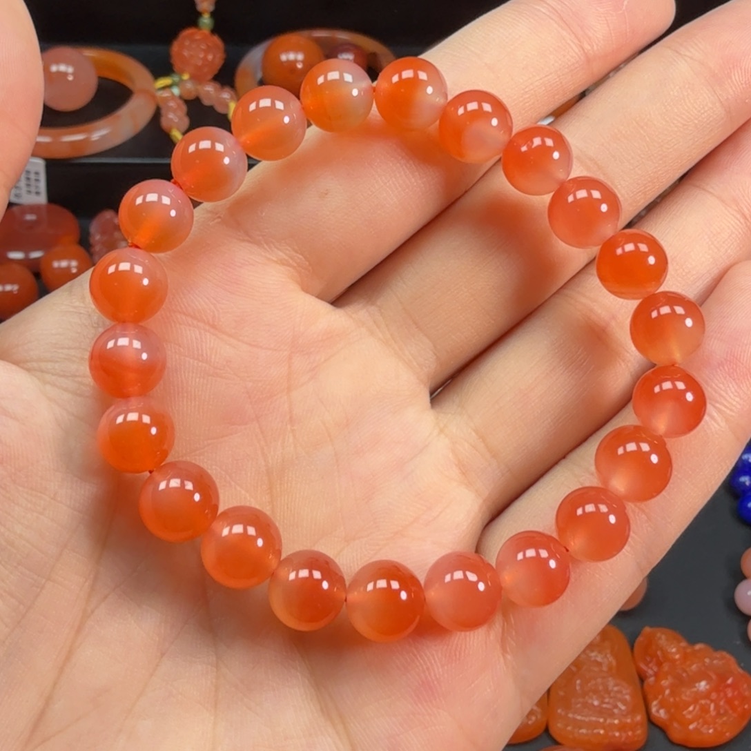 未镶嵌聚宝盆8.5mm南红玛瑙