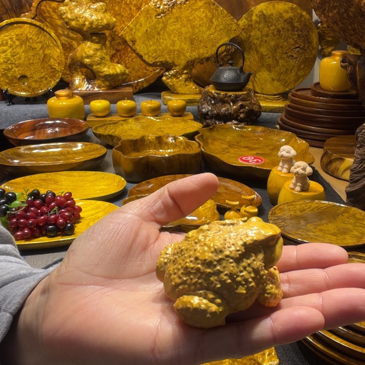 我***子金实木家具摆件工艺