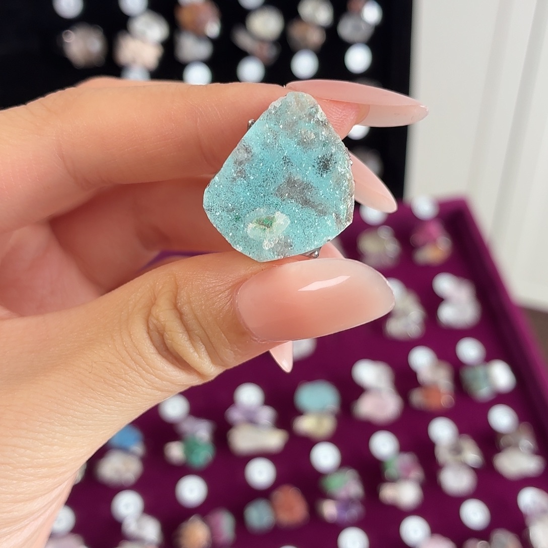 烟晶戒指银S925镶嵌