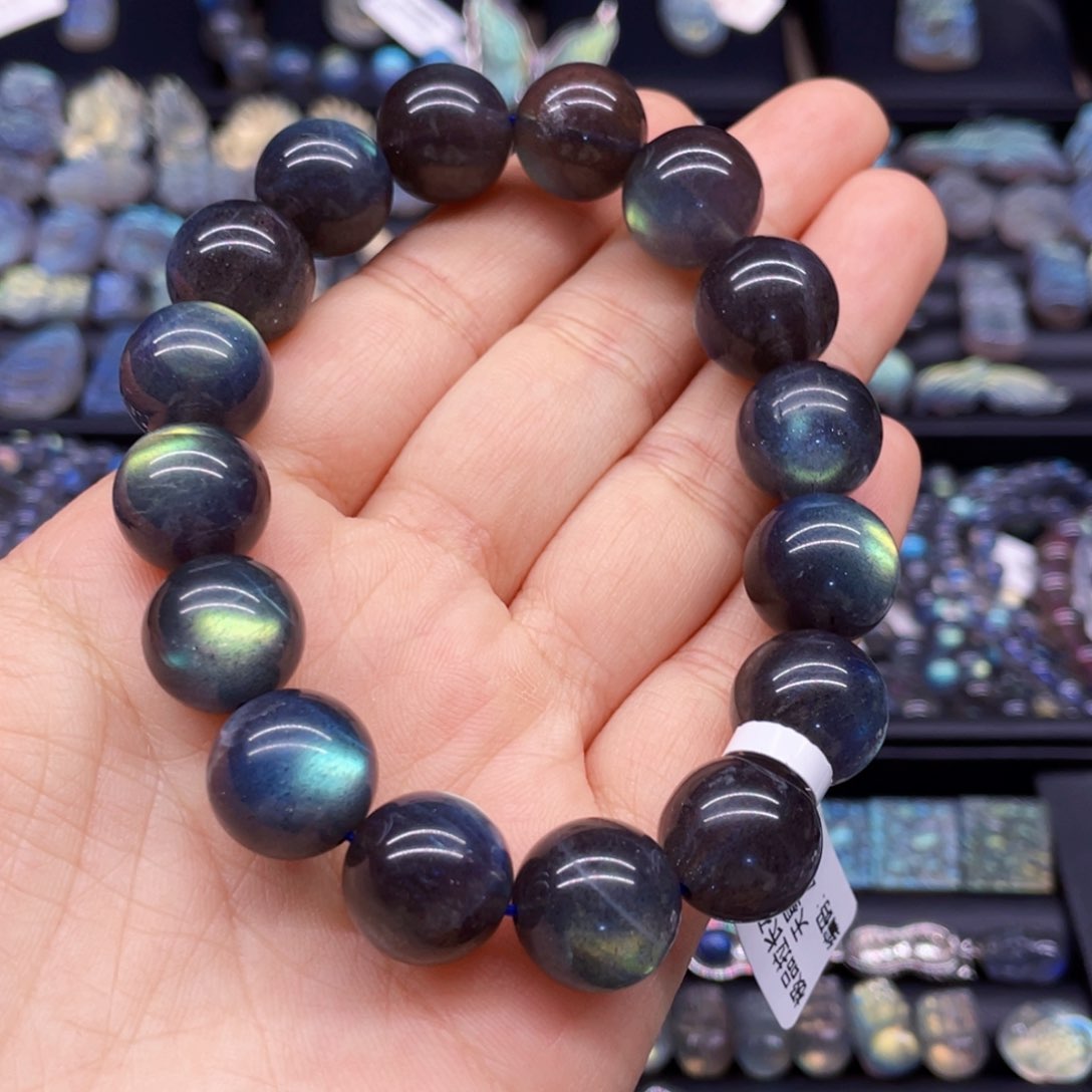 长石手串未镶嵌Q****茶13.5左右