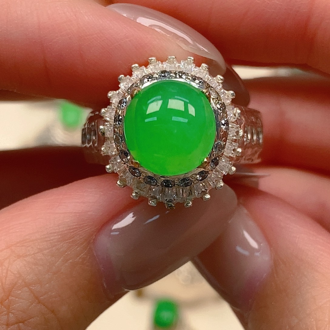 柠***水翡翠裸石翡翠蛋面