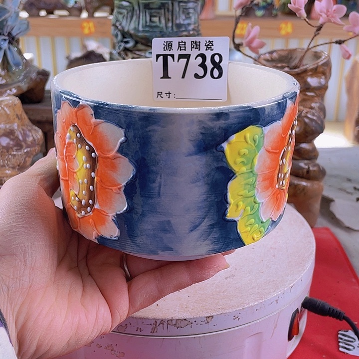 紫砂花瓶景德镇陶瓷738