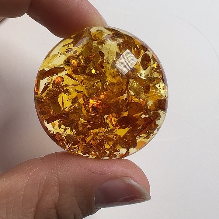 琥珀（花珀）颈饰未镶嵌舌****笨